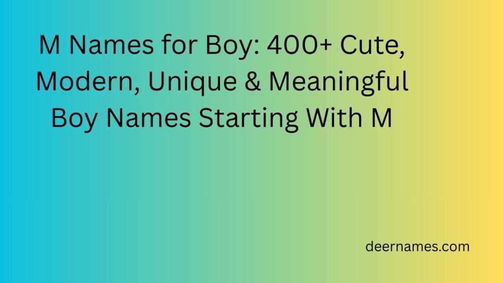 m names for boy