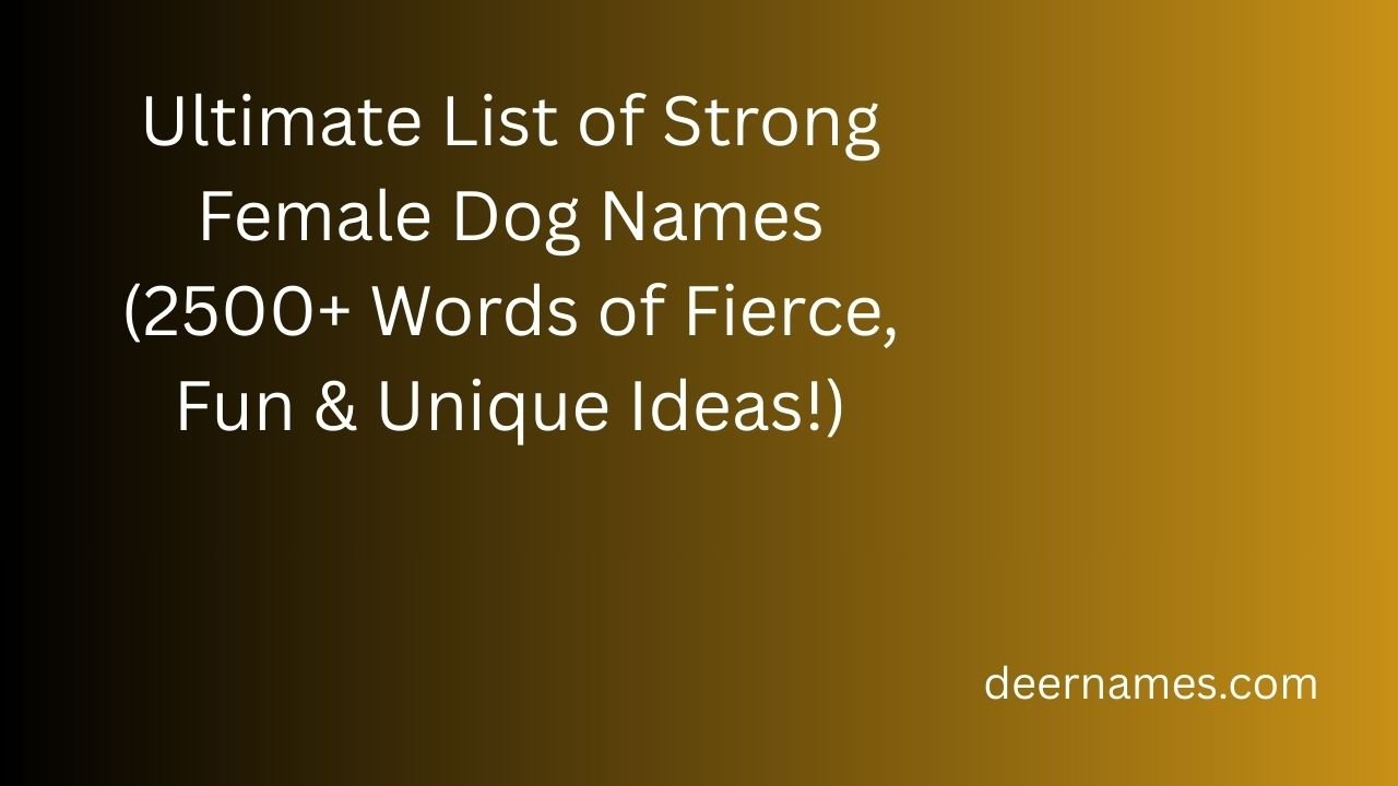 strong female dog names