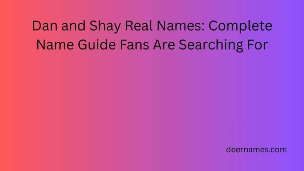dan and shay real names