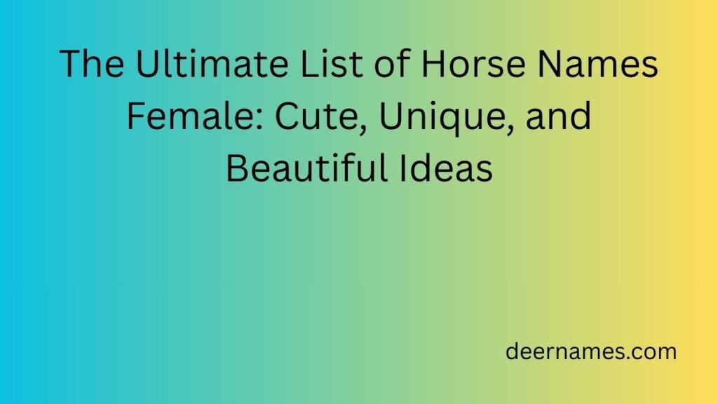 horse names female