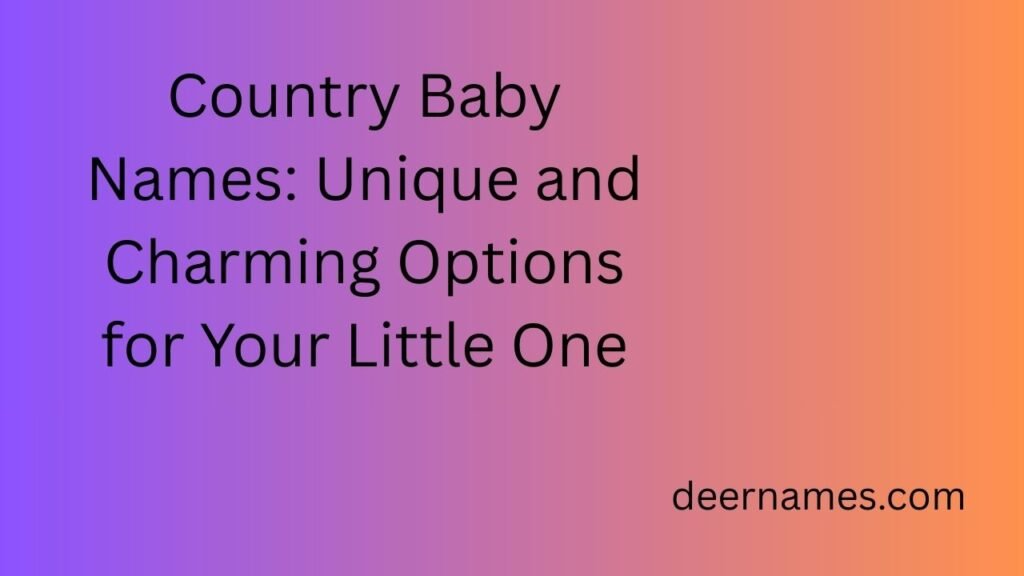 country baby names