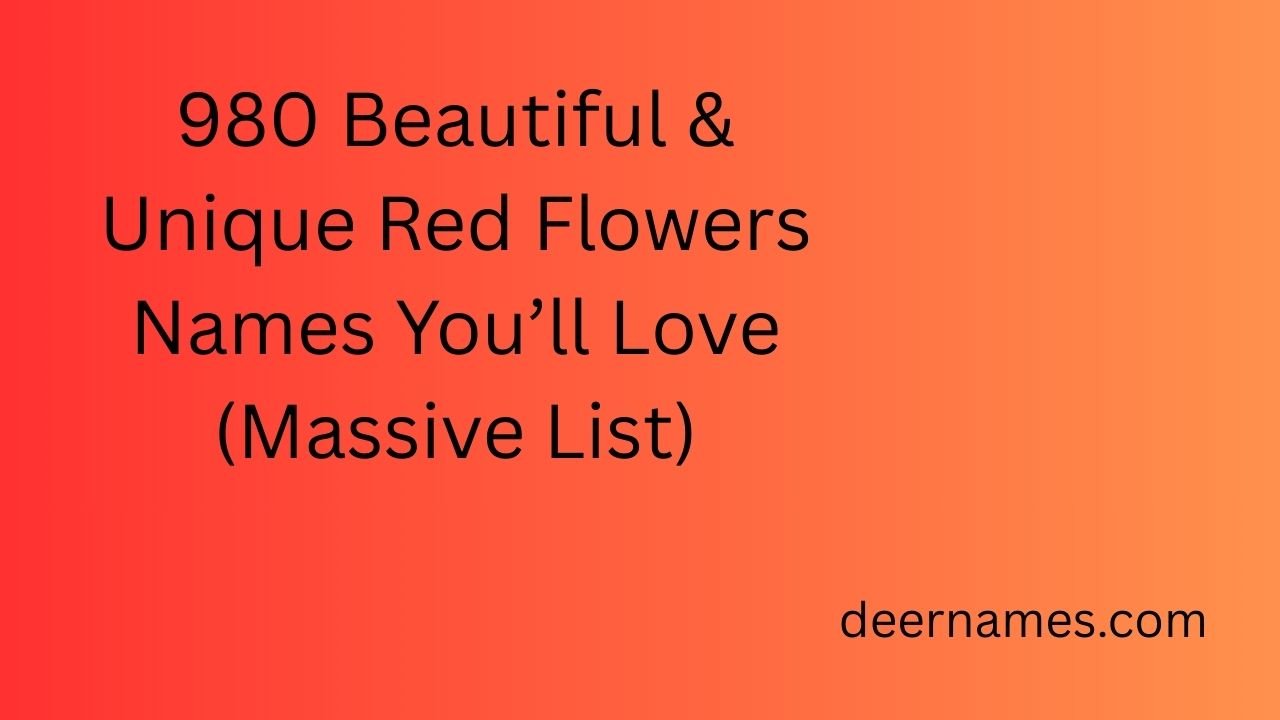 red flowers names