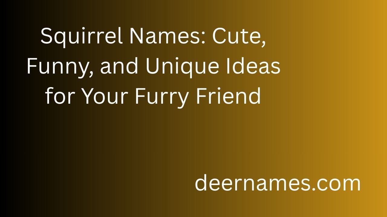 squirrel names