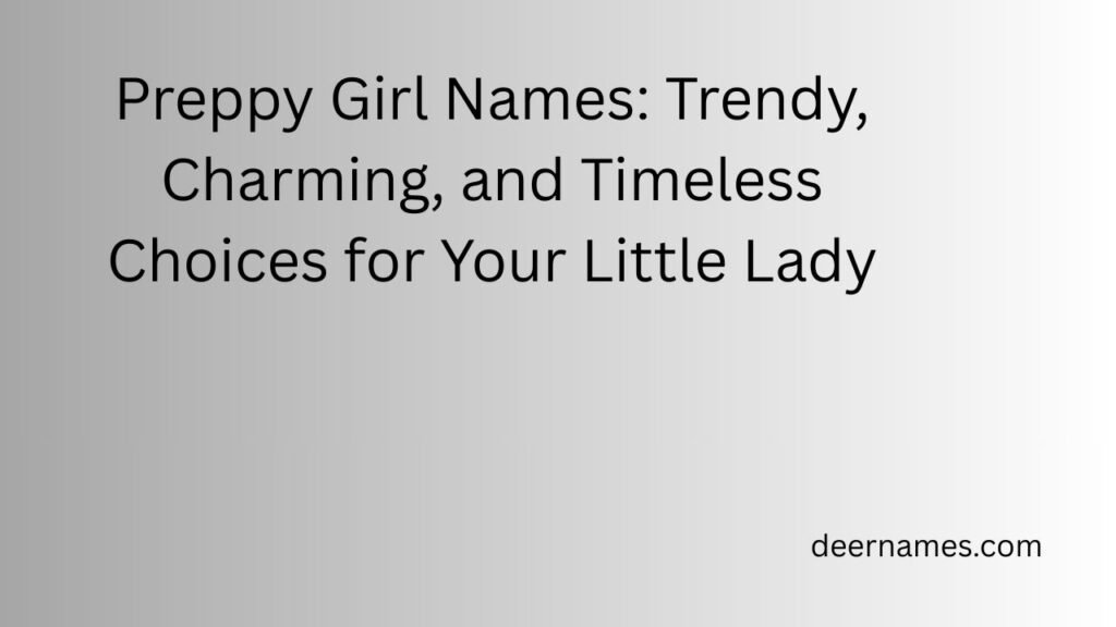 preppy girl names