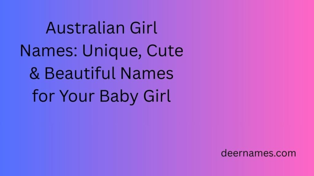 australian girl names