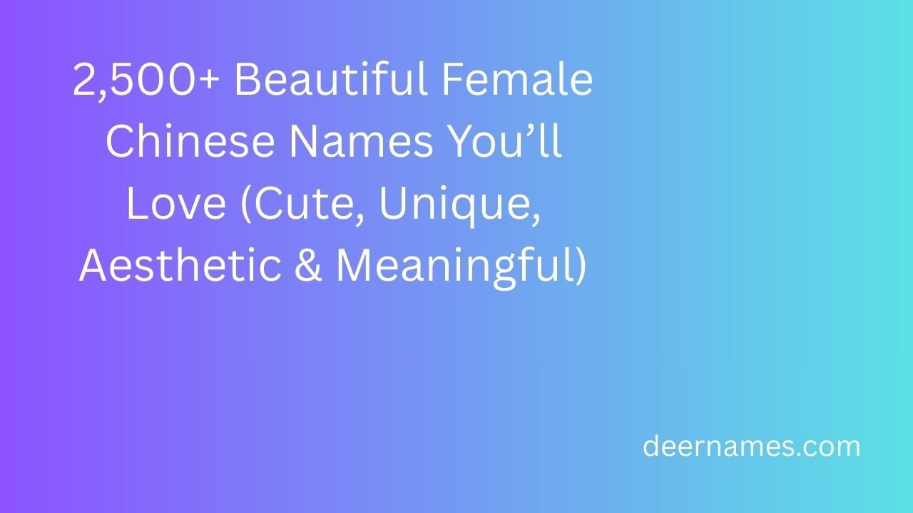 female chinese names