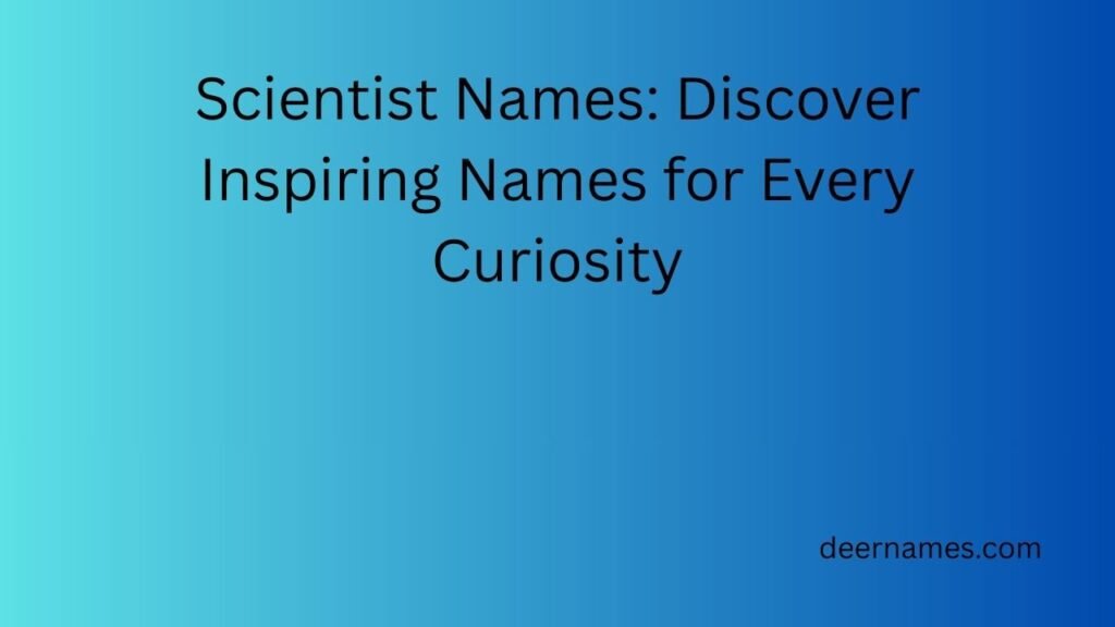 scientist names