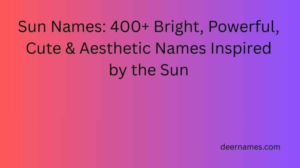 sun names