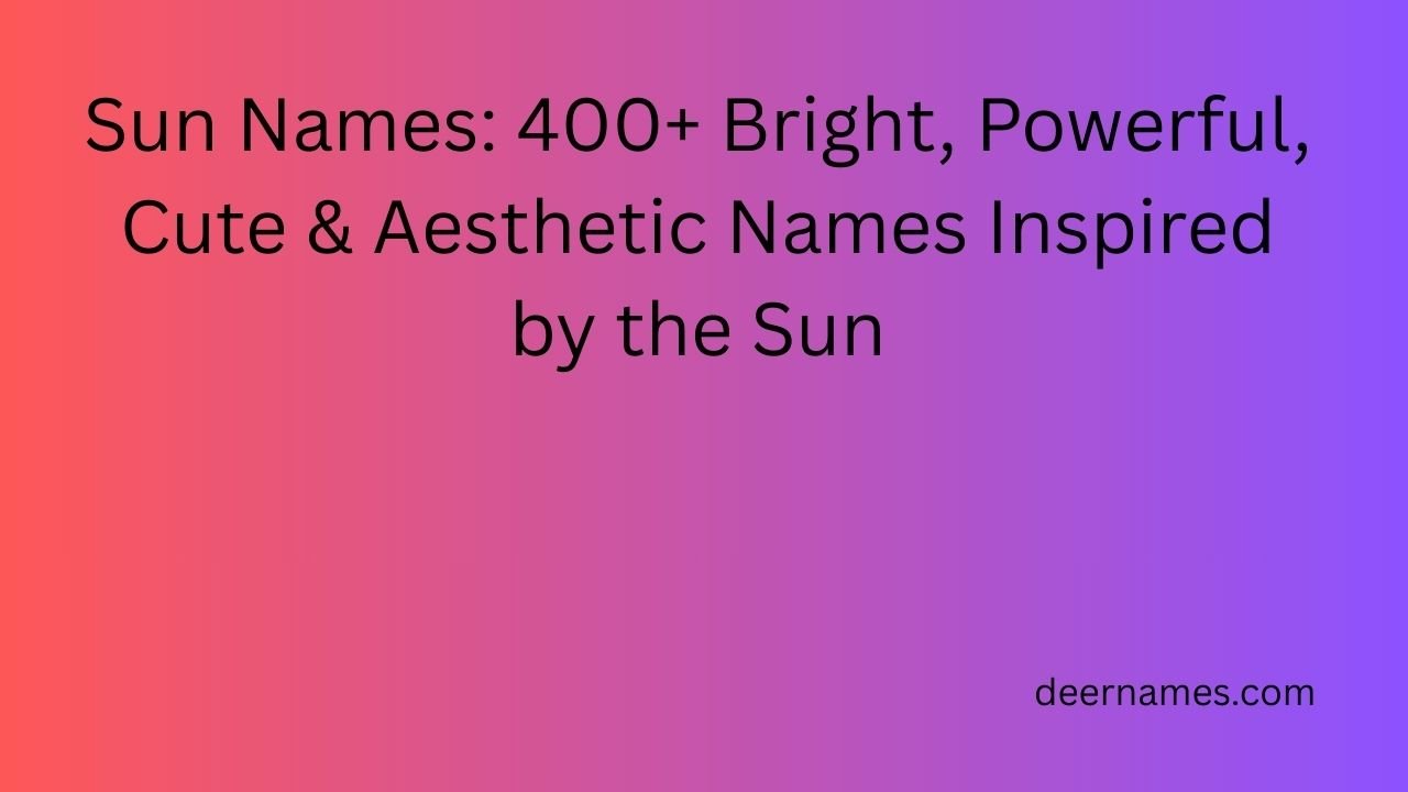 sun names