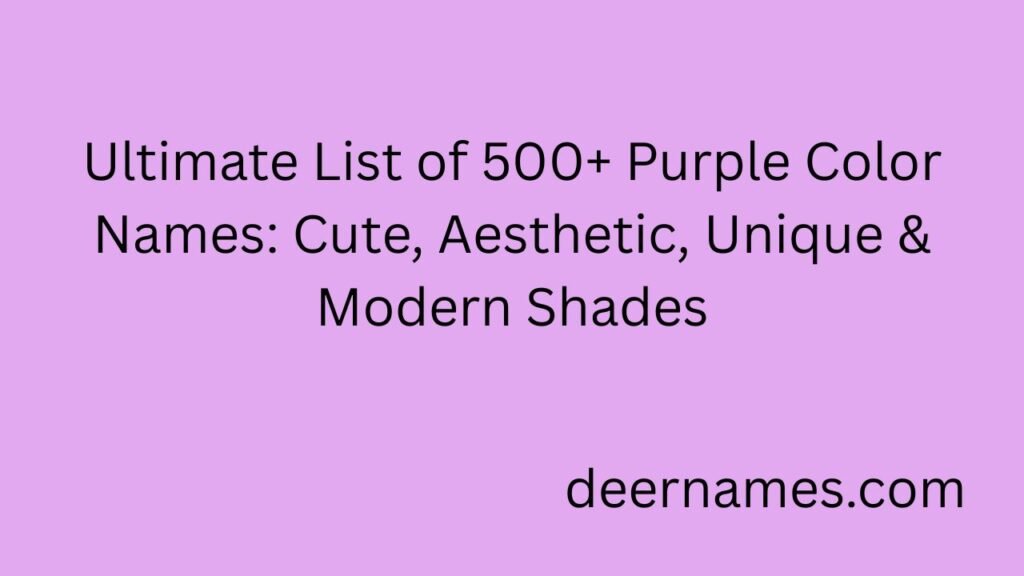 purple color names