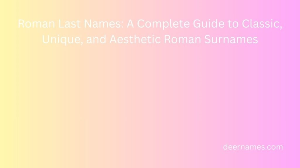 roman last names