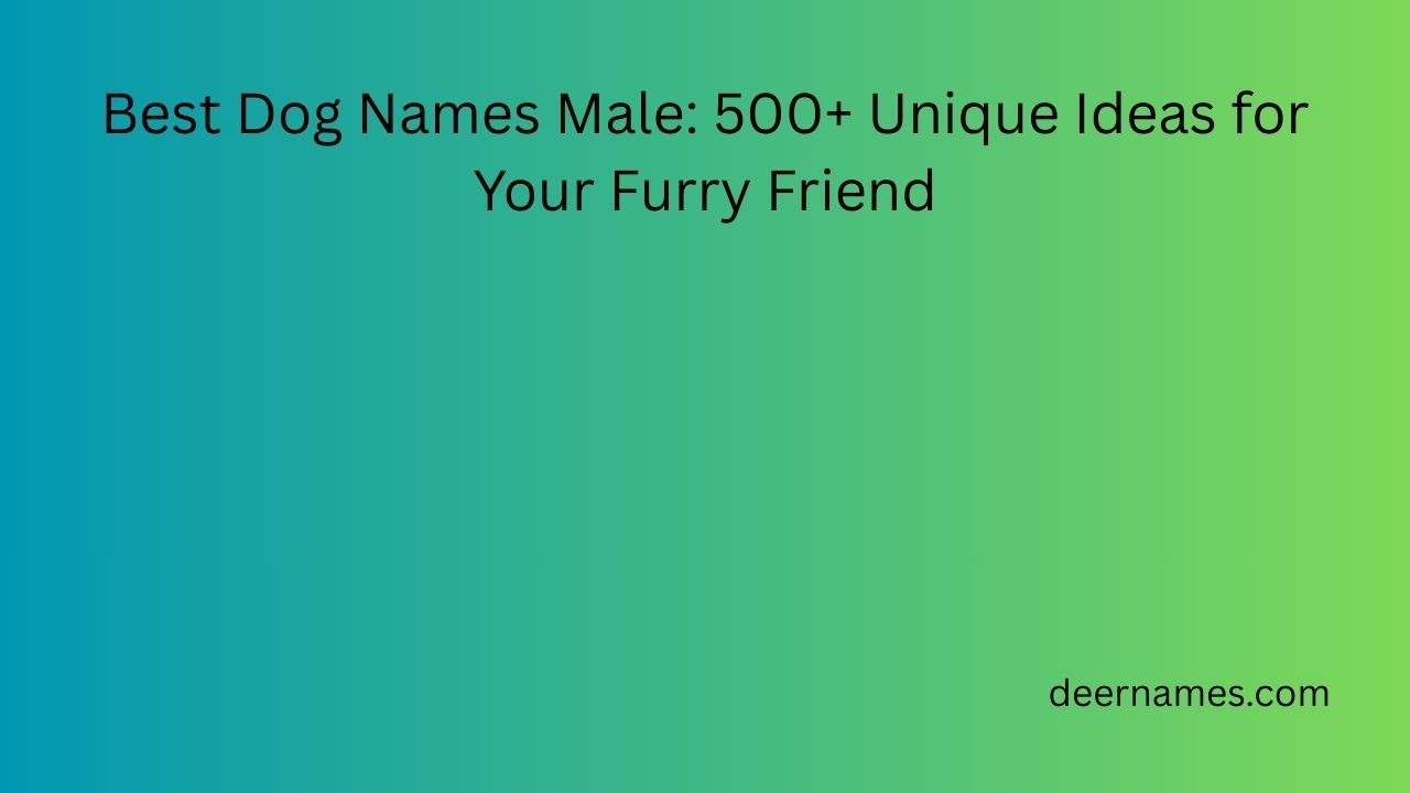 best dog names male