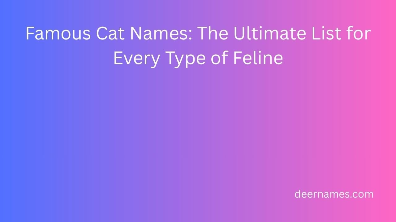 famous cat names