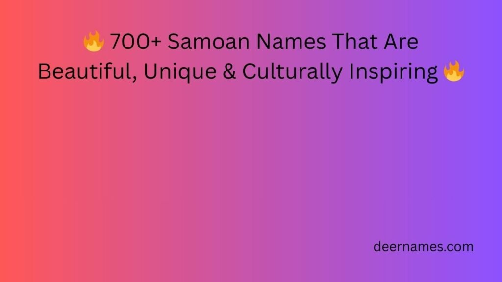 samoan names