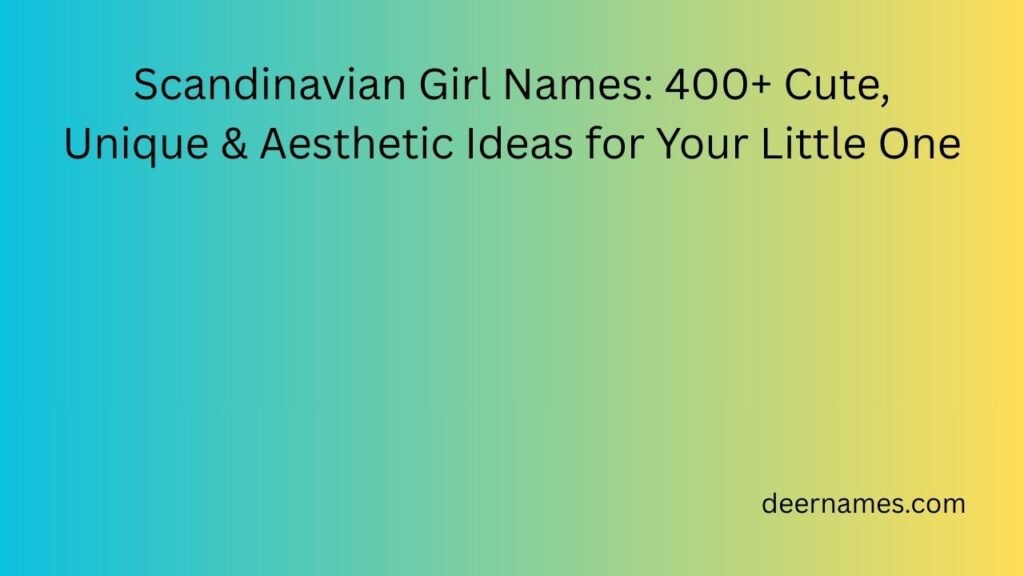 scandinavian girl names