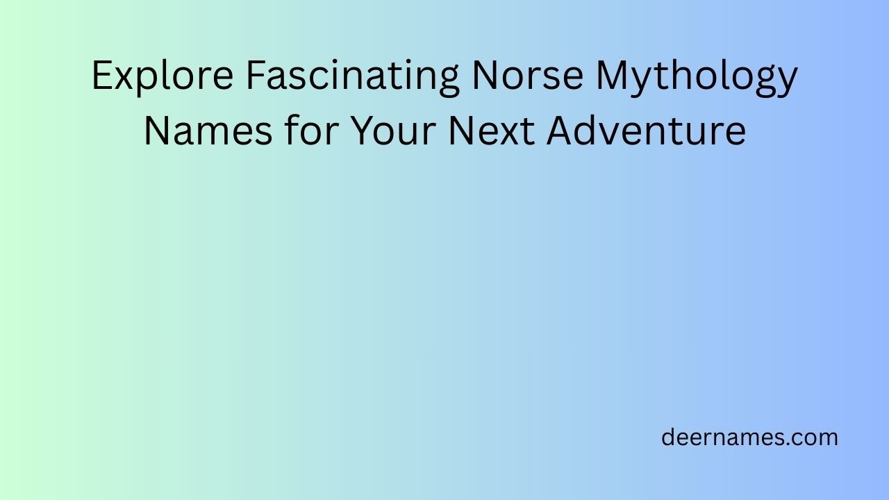 norse mythology names