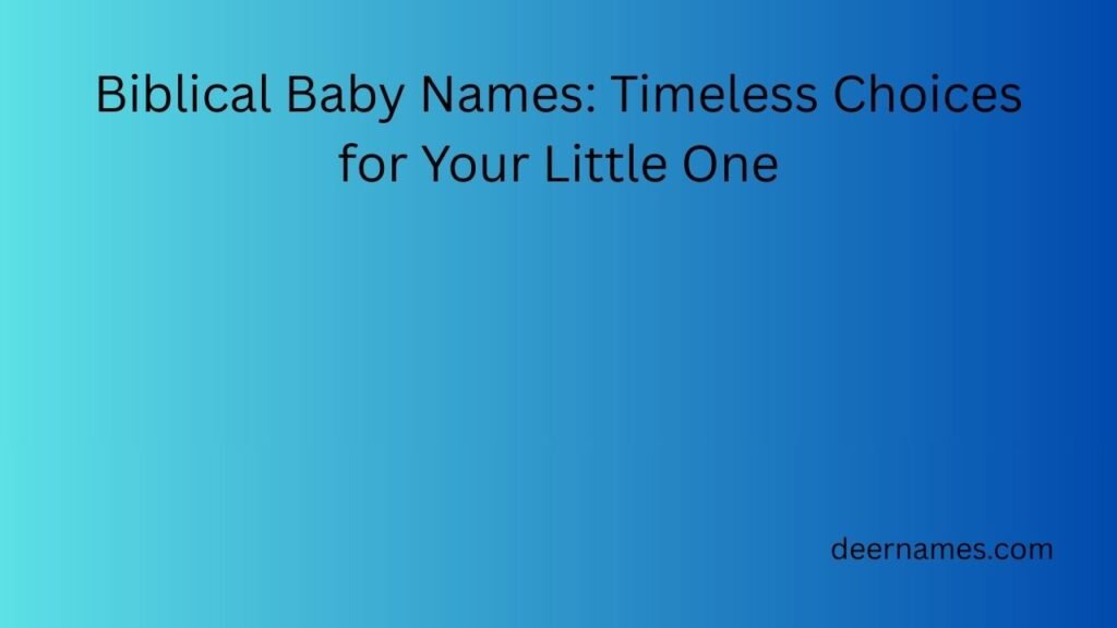 biblical baby names