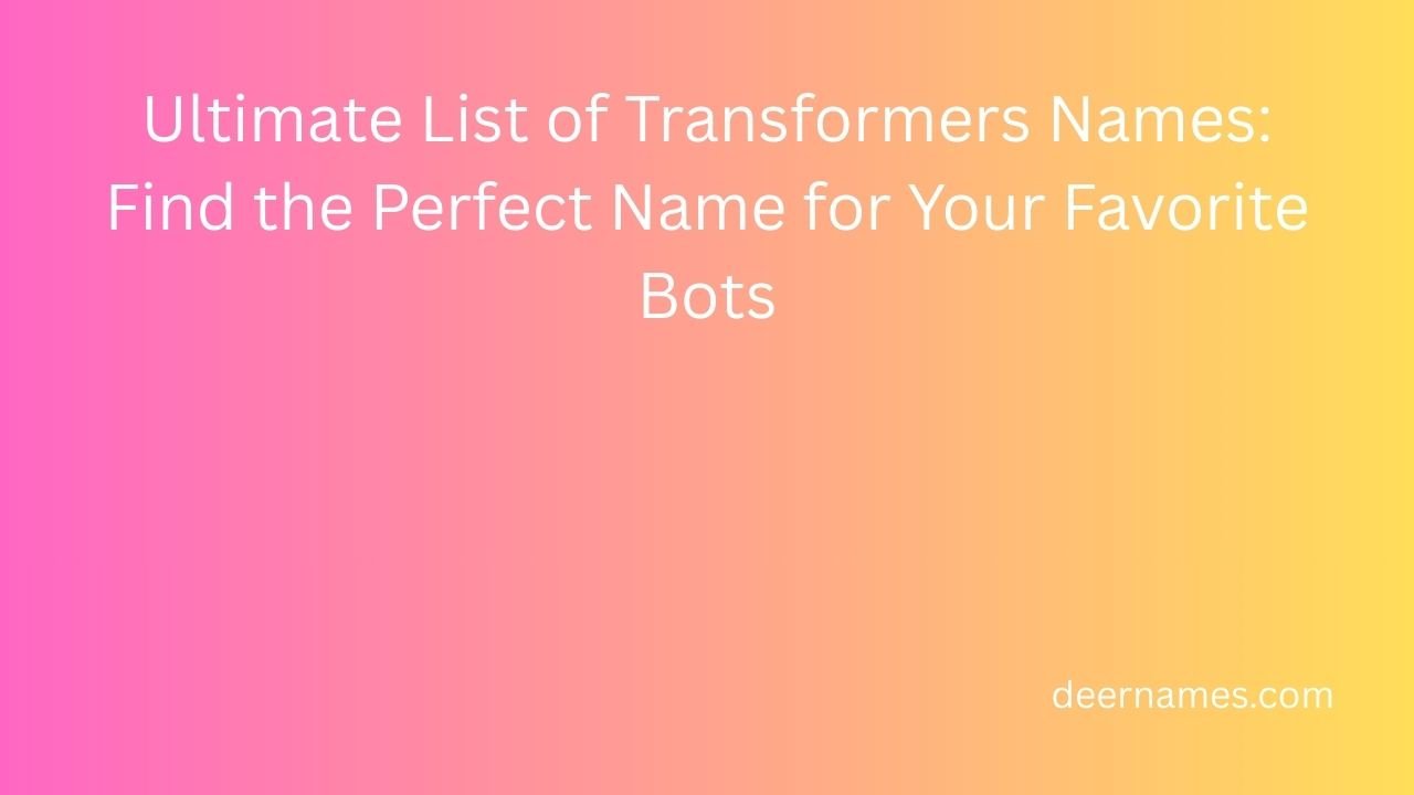 transformers names
