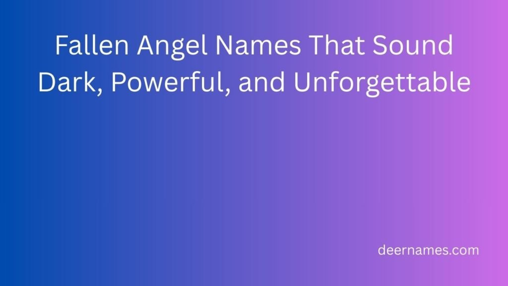 fallen angel names