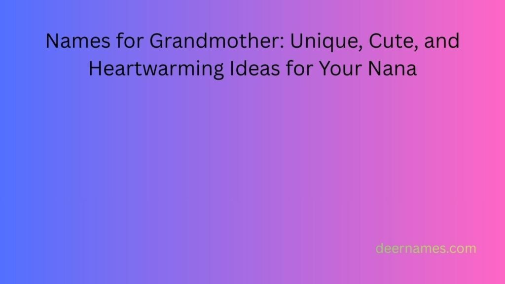 names for grandmother