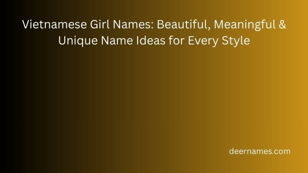 vietnamese girl names