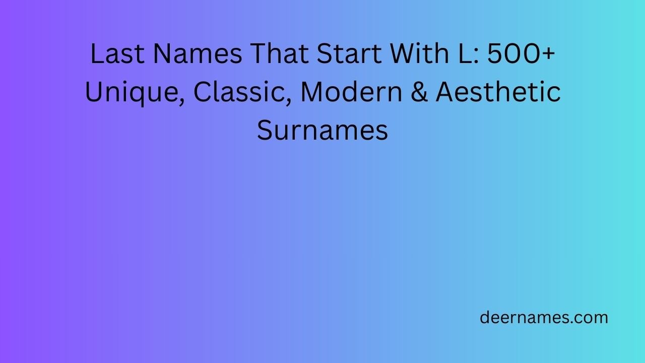last names that start with l