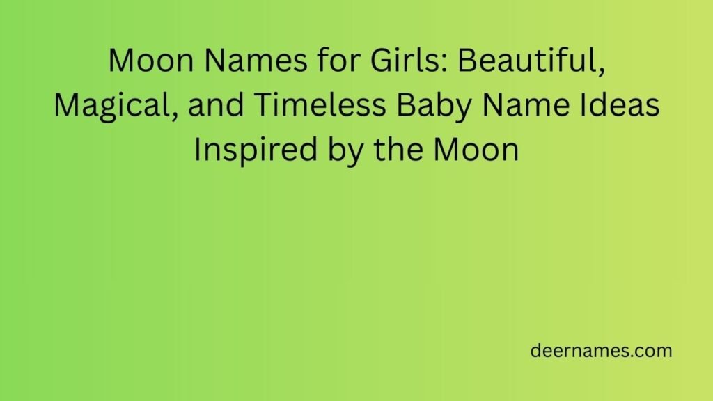 moon names for girls