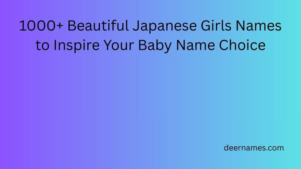 japanese girls names