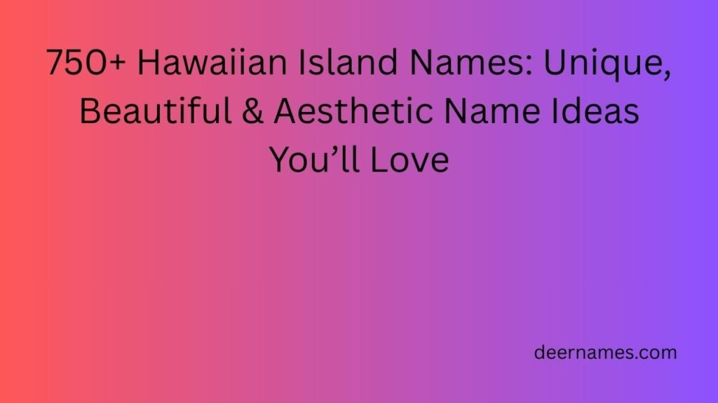 hawaiian island names