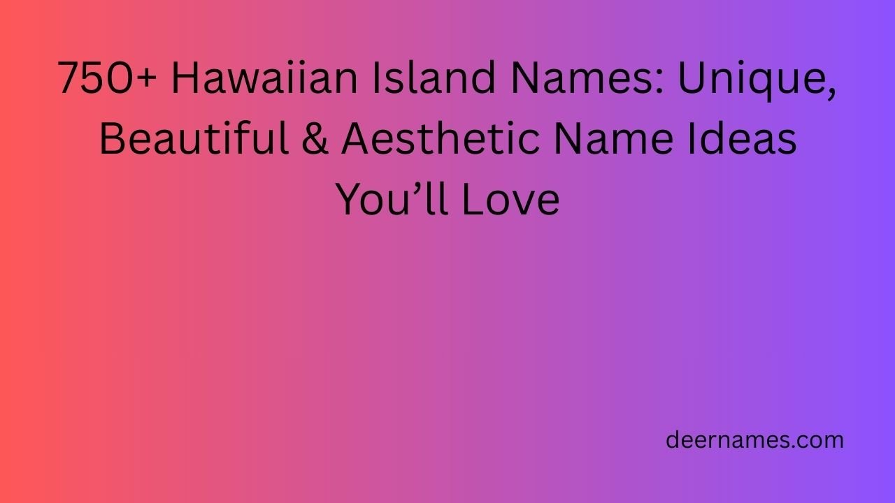 hawaiian island names