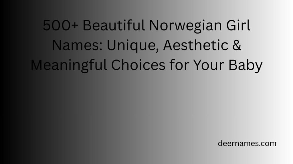 norwegian girl names