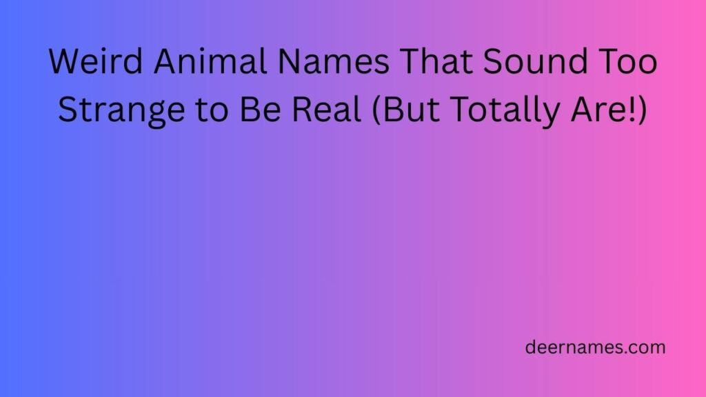 weird animal names