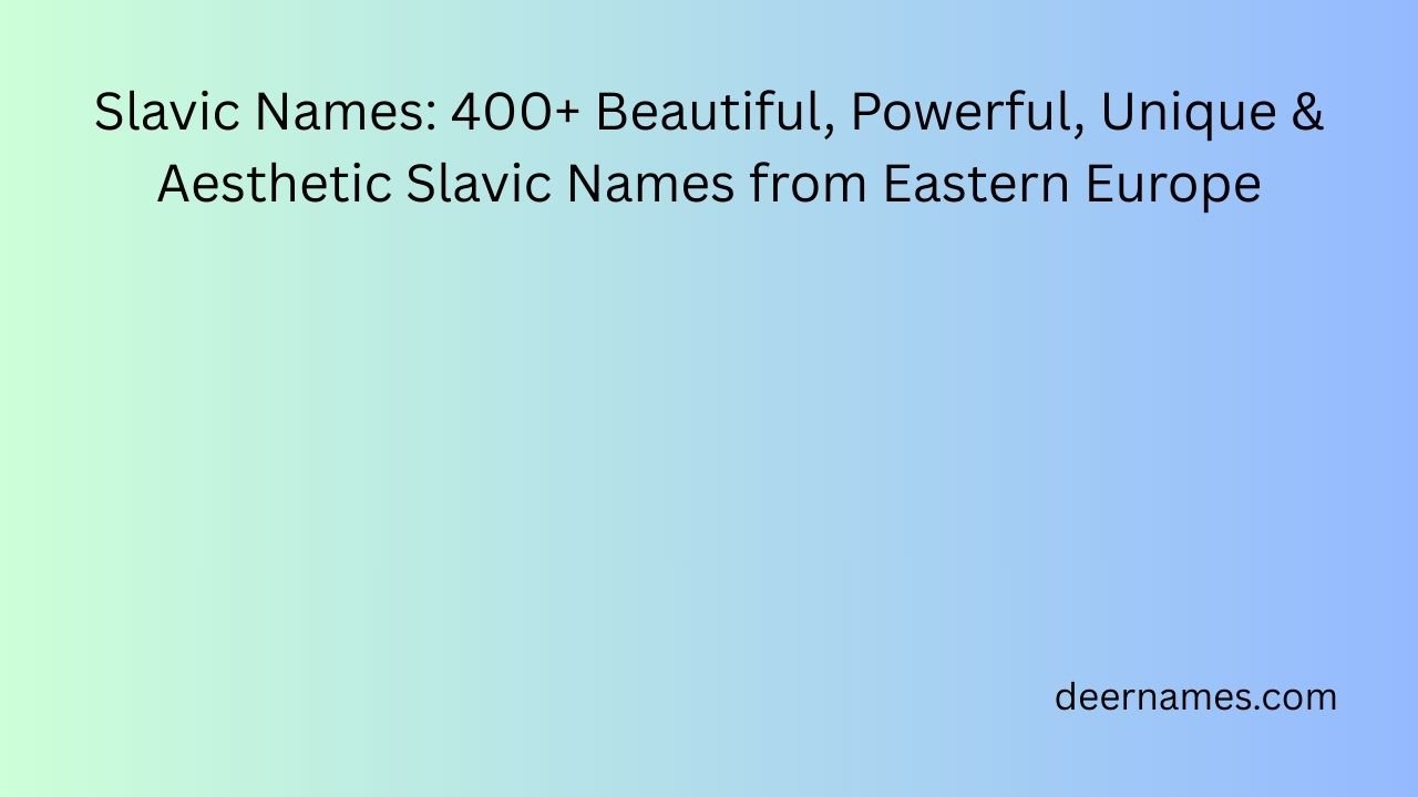 slavic names