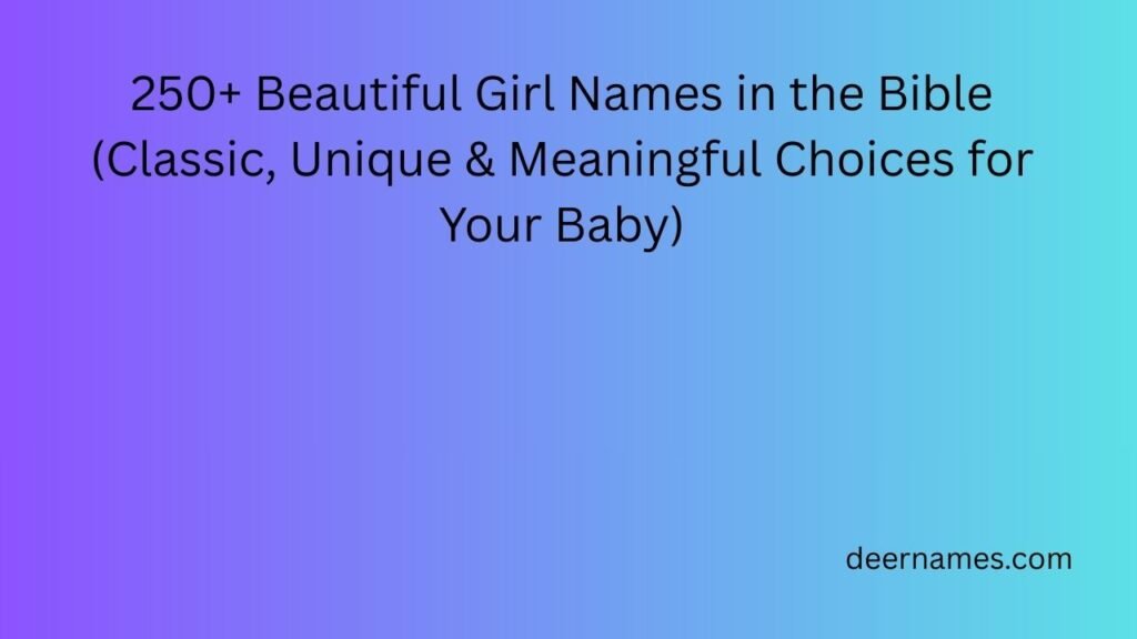 girl names in the bible