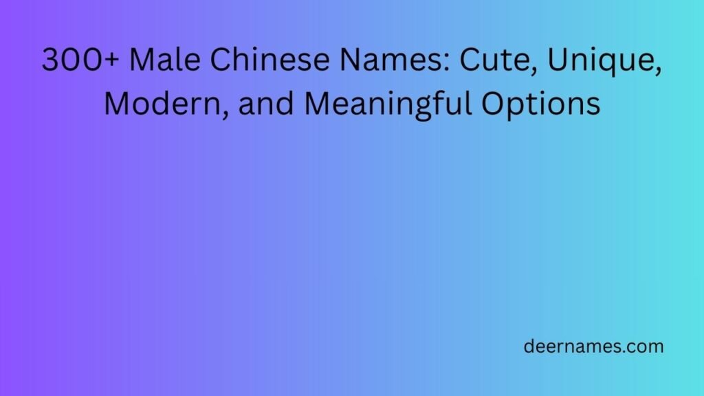 male chinese names