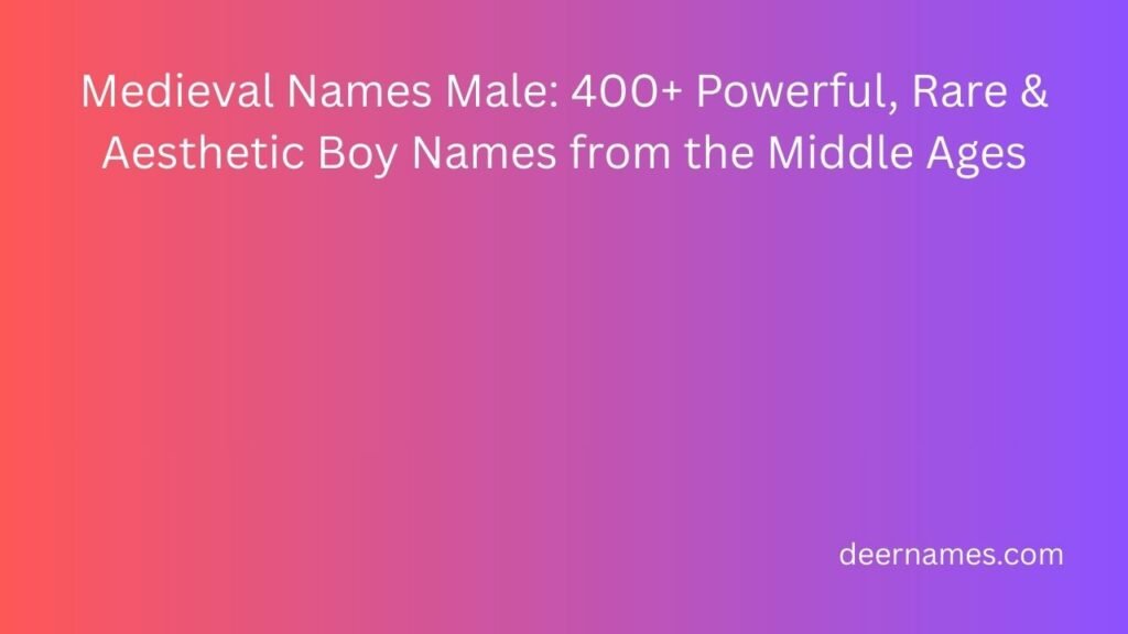 medieval names male