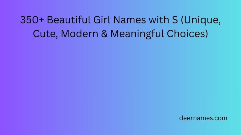 girl names with s