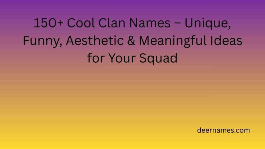 cool clan names