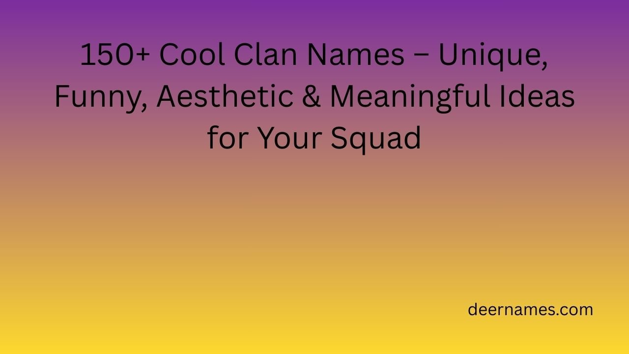 cool clan names