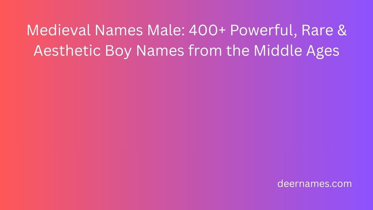 medieval names male