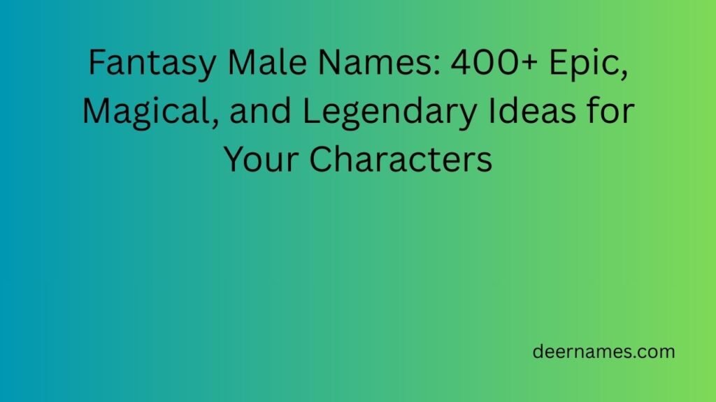 fantasy male names