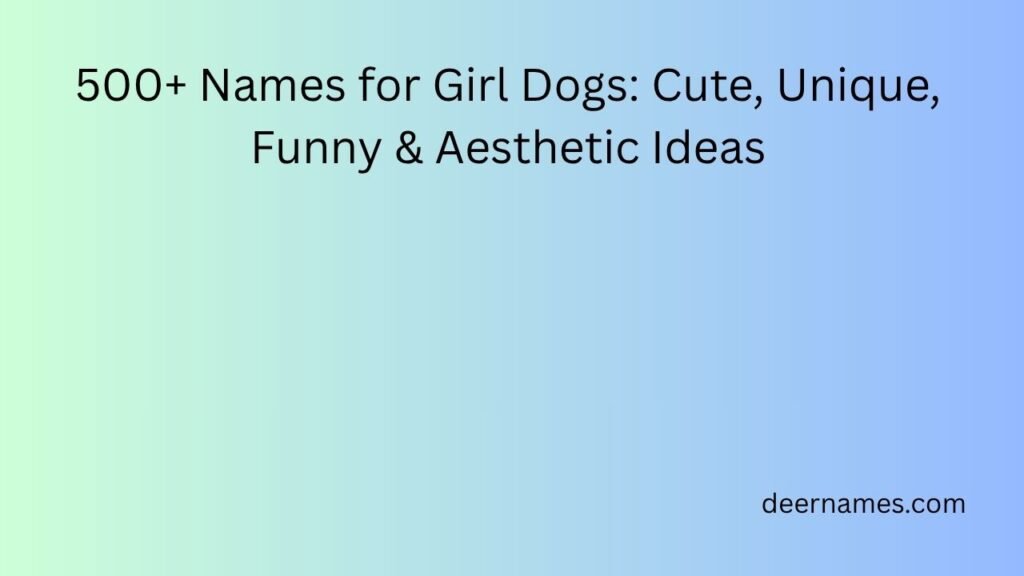 names for girl dogs
