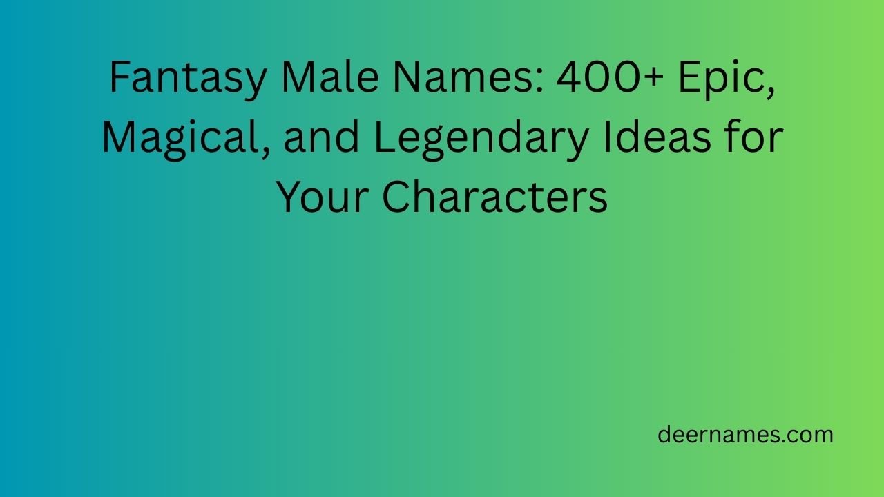 fantasy male names