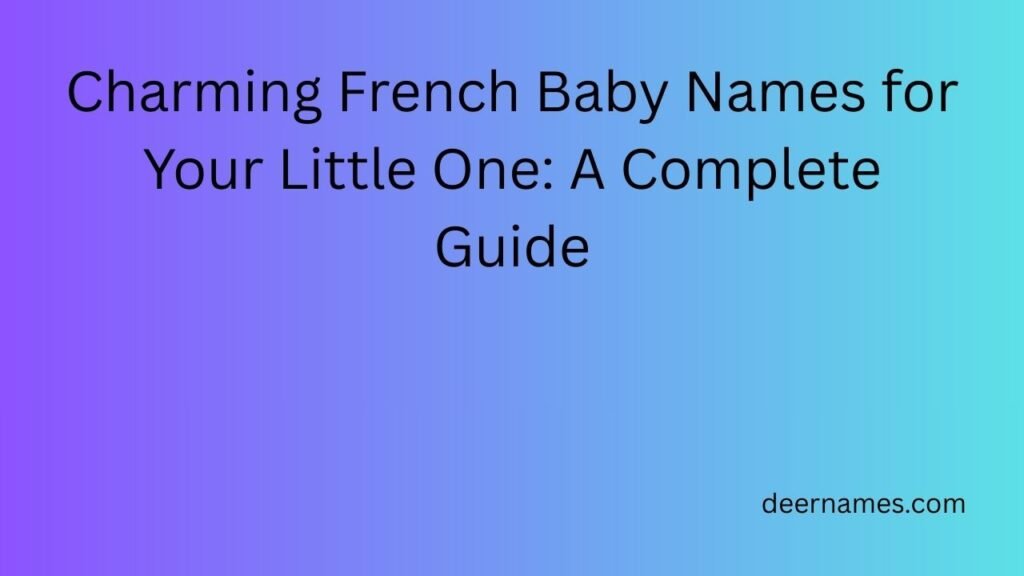 french baby names