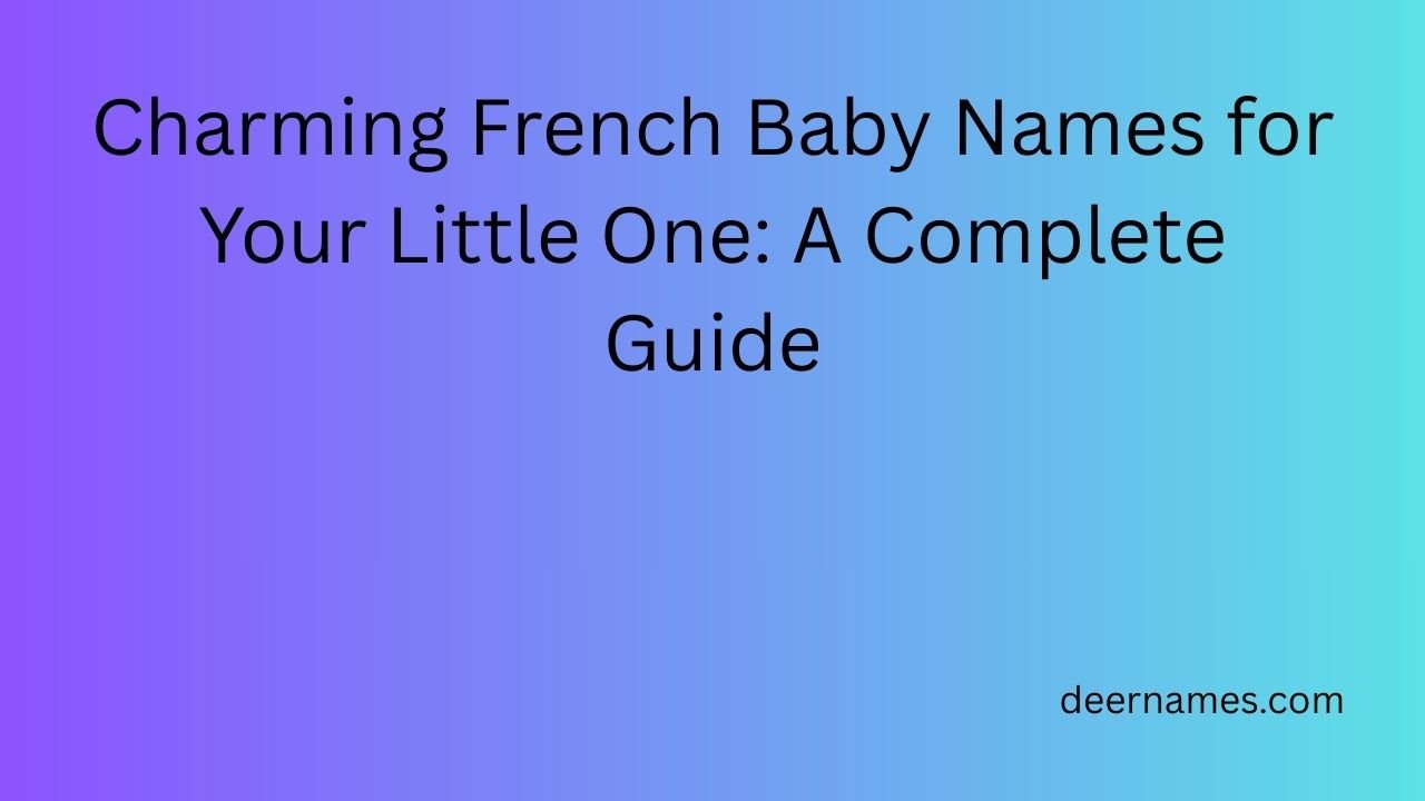 french baby names
