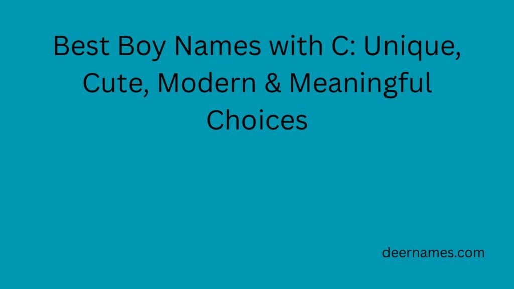 boy names with c