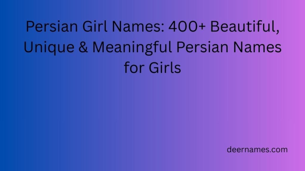 persian girl names
