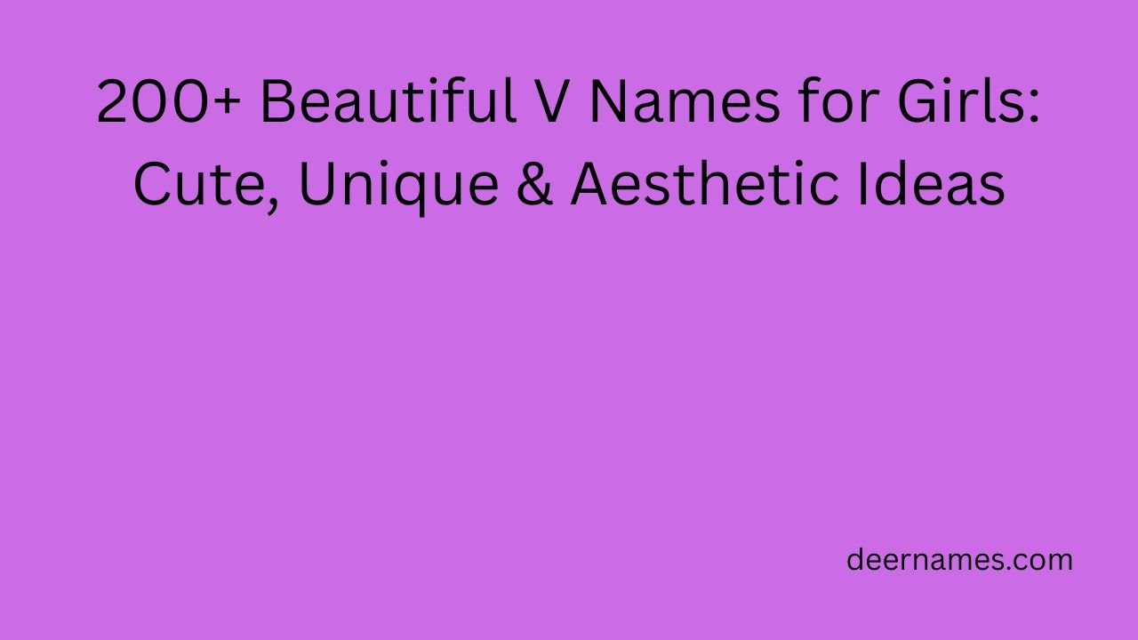 v names for girls