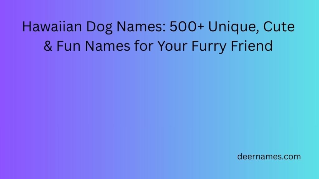 hawaiian dog names