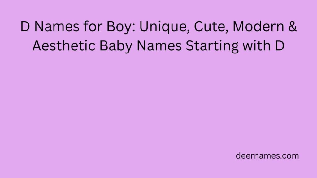 d names for boy